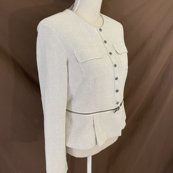 Cabi Carol Anderson by Invitation 2 in 1 Jacket Size 6  w/ Zip Off Peplum Blazer - Picture 6 of 9